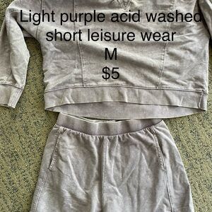 Light Acid-Washed Purple Leisure Wear Set worn once
